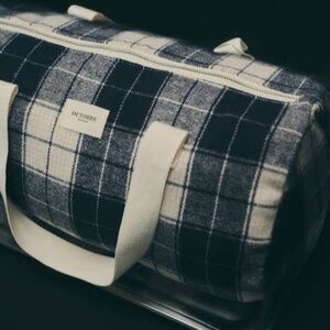 Sézane Octubre plaid Bowling Duffel Bag